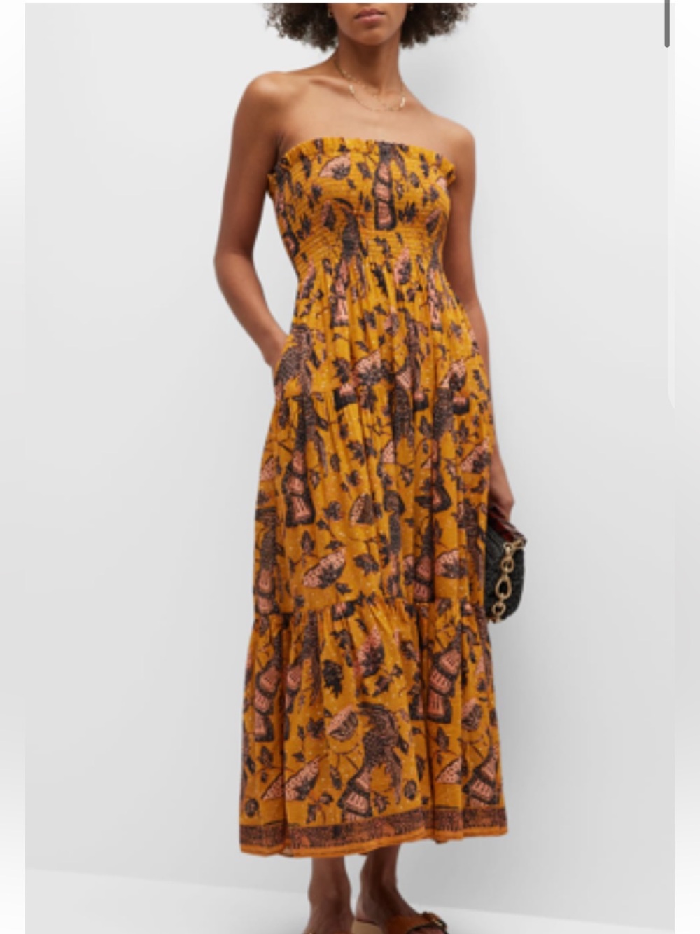 Ulla Johnson Lucca Strapless Maxi Dress In Solar BN